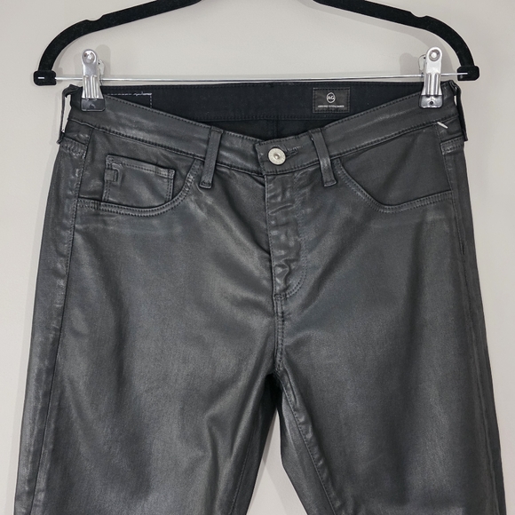 AG Adriano Goldschmied Legging Ankle in Leatherette Black Pants Size 27 NEW - Picture 4 of 12